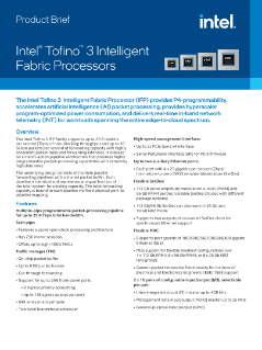 Descrizione del processore Intel® Tofino™ 3 Intelligent Fabric