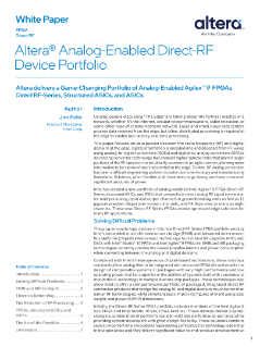 Whitepaper sulla FPGA Intel® Agilex™ 9 serie Direct RF