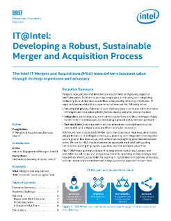 Il robusto processo di fusione e acquisizione di Intel IT
