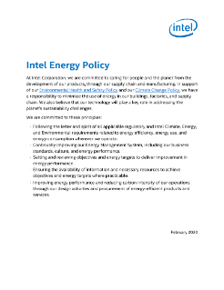 Politica energetica Intel