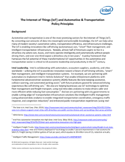 The IoT and Automotive and Transportation Policy Principles
