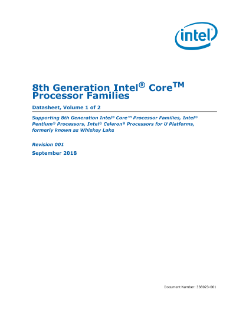 8th Gen Intel® Core™ Processor Family Datasheet, Vol. 1