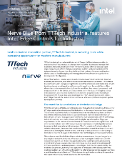 Nerve Blue from TTTech Industrial Features Intel® Edge Controls for Industrial