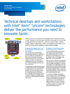 Intel® Xeon® Processor E5-2600/1600 Product Families Brief