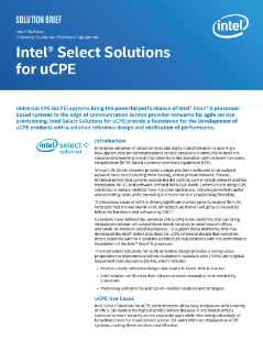 Intel® Select Solutions for uCPE Solution Brief