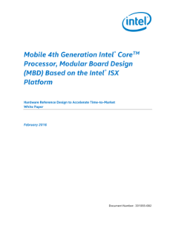 Processore Intel® Core™ Mobile di quarta generazione-Modular board design (MBD) basato sulla piattaforma Intel® ISX: white paper